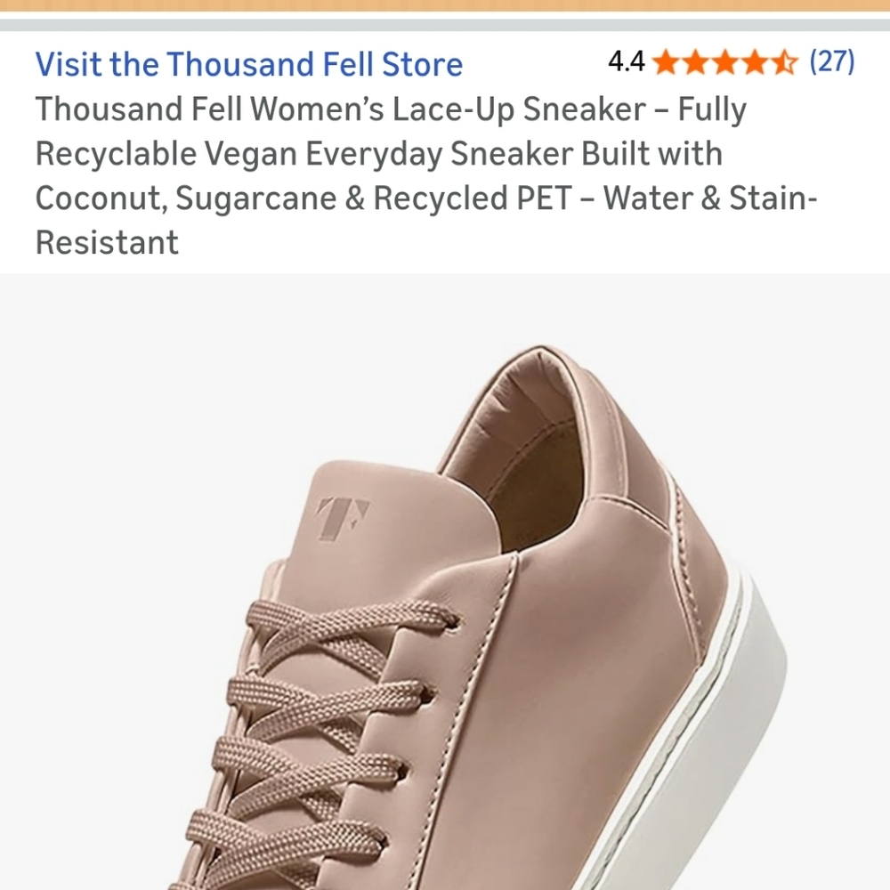 Women's Lace-Up Sneakers - Beige New Box Became Damaged